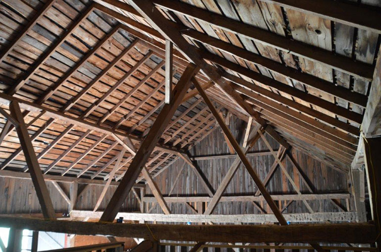 Beauty in a timber-frame barn.